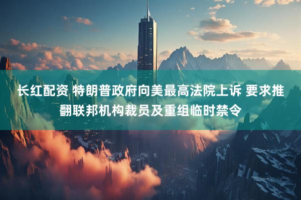 长红配资 特朗普政府向美最高法院上诉 要求推翻联邦机构裁员及重组临时禁令