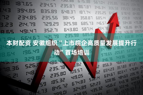本财配资 安徽组织“上市皖企高质量发展提升行动”首场培训